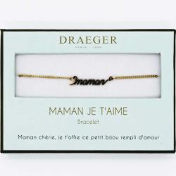 Bracelet personnalisé Draeger TEXTE MAMAN - 14 cm environ réglable