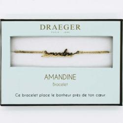 Bracelet personnalisé Draeger Prénom AMANDINE - 14 cm environ réglable