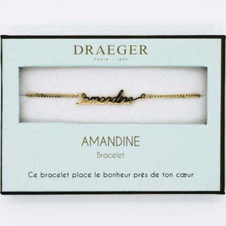 Bracelet prénom AMANDINE - 14 cm environ réglable