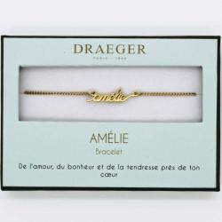 Bracelet prénom AMELIE - 14 cm environ réglable