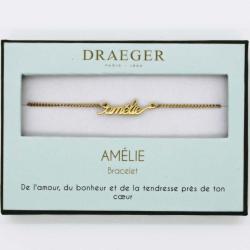 Bracelet personnalisé Draeger Prénom AMELIE - 14 cm environ réglable