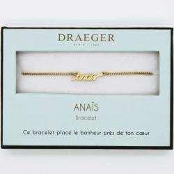 Bracelet prénom personnalisé ANAIS - 14 cm environ réglable