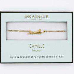 Bracelet prénom personnalisé CAMILLE - 14 cm environ réglable