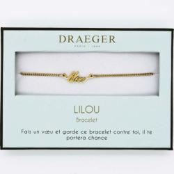 Bracelet personnalisé Draeger Prénom LILOU - 14 cm environ réglable