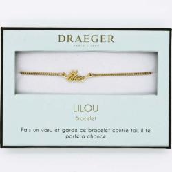 Bracelet prénom personnalisé LILOU - 14 cm environ réglable