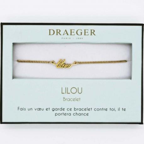Bracelet prénom LILOU - 14 cm environ réglable