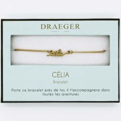 Bracelet prénom personnalisé CELIA - 14 cm environ réglable