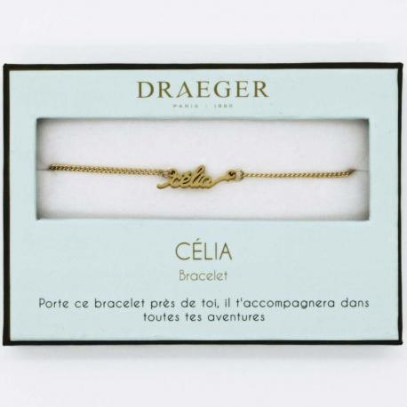 Bracelet prénom CELIA - 14 cm environ réglable