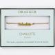 Bracelet prénom CHARLOTTE - 14 cm environ réglable