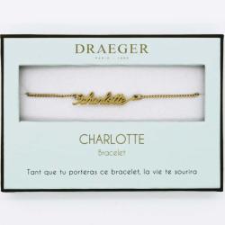 Bracelet prénom personnalisé CHARLOTTE - 14 cm environ réglable