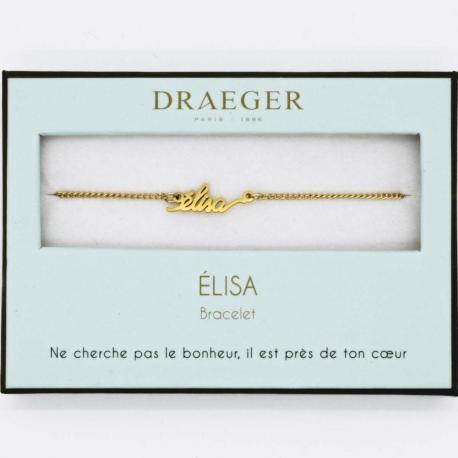 Bracelet prénom ELISA - 14 cm environ réglable