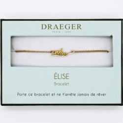 Bracelet prénom personnalisé ELISE - 14 cm environ réglable