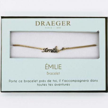 Bracelet prénom EMILIE - 14 cm environ réglable