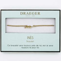 Bracelet prénom personnalisé INES - 14 cm environ réglable