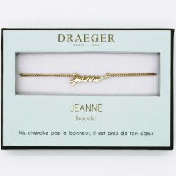 Bracelet prénom personnalisé JEANNE - 14 cm environ réglable