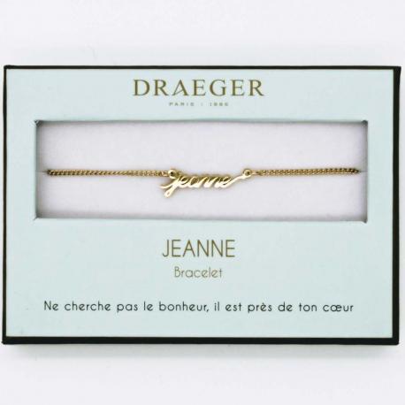 Bracelet prénom JEANNE - 14 cm environ réglable