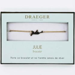 Bracelet personnalisé Draeger Prénom JULIE - 14 cm environ réglable