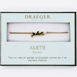 Bracelet prénom personnalisé JULIETTE - 14 cm environ réglable