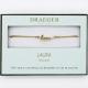 Bracelet prénom LAURA - 14 cm environ réglable