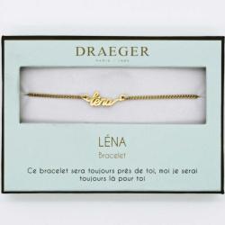 Bracelet prénom personnalisé LENA - 14 cm environ réglable