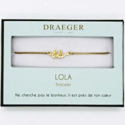 Bracelet prénom LOLA - 14 cm environ réglable