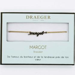 Bracelet prénom MARGOT - 14 cm environ réglable