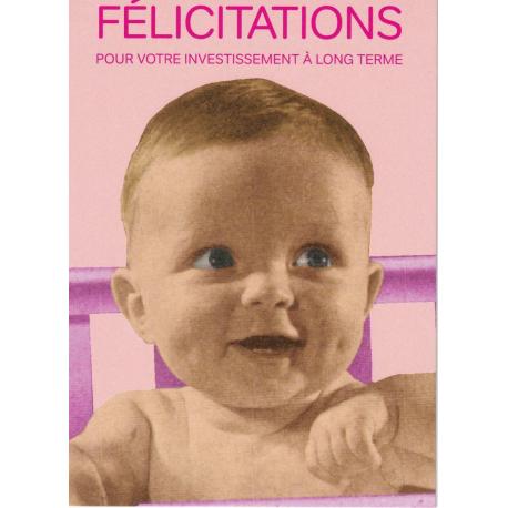 Carte humour de Cath Tate - Félicitations pour votre investissement....(Fille) - 10.5x15 cm