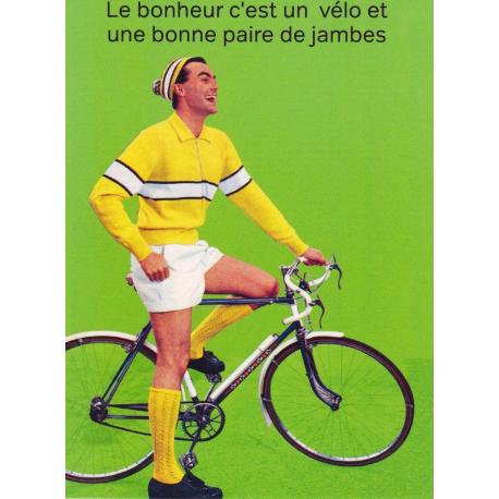 Carte humour de Cath Tate - Le bonheur est un vélo et.... - 10.5x15 cm