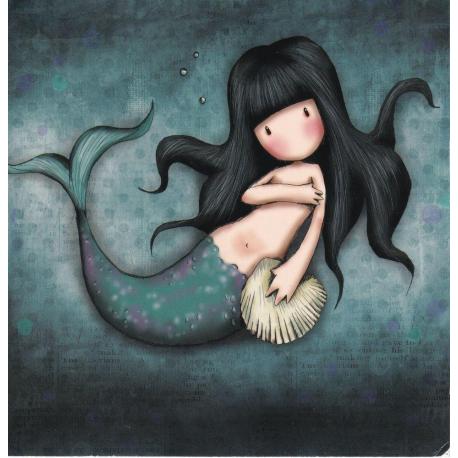 Carte Santoro Gorjuss - La sirène - 13.5x13.5 cm