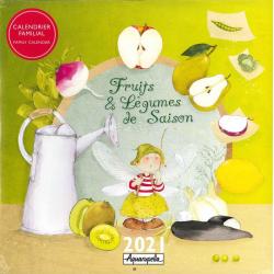 Calendrier familial 2021 - Fruits et légumes - 30x30 cm