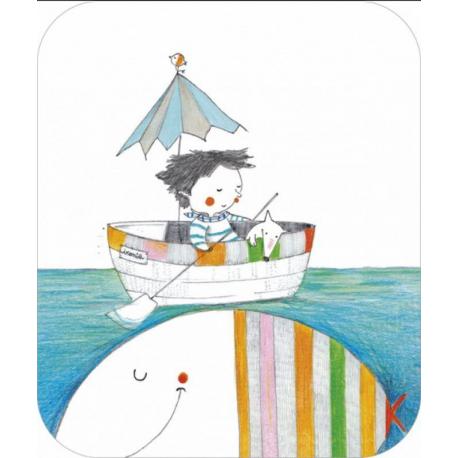 Carte Francesca Quatraro - La baleine - 13x15.5 cm 
