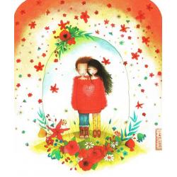 Carte Mila - Le pullover rouge - 13x15.5 cm 