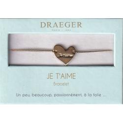 Bracelet motif COEUR JTM - 14 cm environ réglable