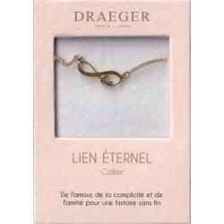Collier pendentif motif INFINI LOV - 42 cm env réglable 