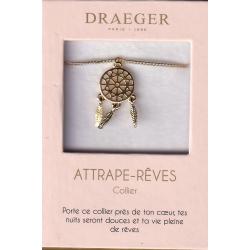 Collier pendentif Draeger motif ATTRAPE RE - 42 cm env réglable