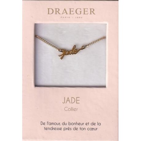 Collier prénom personnalisé JADE - 42 cm env réglable 