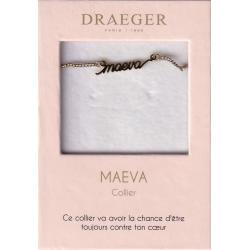 Collier prénom personnalisé MAEVA - 42 cm env réglable 