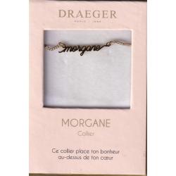 Collier prénom personnalisé MORGANE - 42 cm env réglable