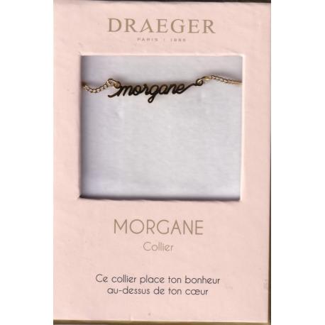 Collier prénom personnalisé MORGANE - 42 cm env réglable 