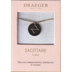 Collier pendentif Draeger signe SAGITTAIRE - 42 cm env réglable
