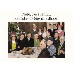 Carte humour Noël de Cath Tate - Noël, c'est génial, sauf ... - 10.5x15 cm 