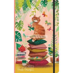 Agenda 2022 Mila Marquis - Le chat perché - 13X21 cm (Gd Mod) - Expédition le jour même. 