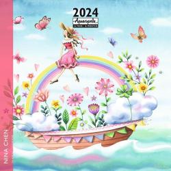 Calendrier 2024 Nina Chen - Croisière florale - 30x30 cm - Expédition le jour même. 