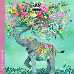 Calendrier 2026 Mila Marquis - Le Bouquet - 16.5 x 16.5 cm