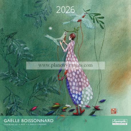 Calendrier 2026 Gaëlle Boissonnard - La brodeuse - 30x30 cm
