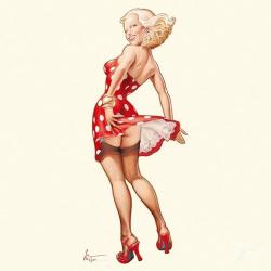 Carte Patrick Hitte - Blonde dans le vent - 14x14 cm