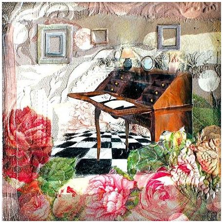 Carte Julie Grugeaux - La lettre d'hortense - 14x14 cm