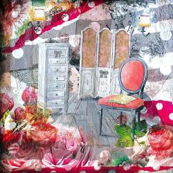 Carte Julie Grugeaux - Le dressing d'alice - 14x14 cm