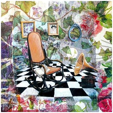 Carte Julie Grugeaux - Le rocking chair d'émilie - 14x14 cm
