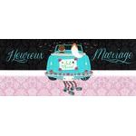 Carte double Ebène - Heureux mariage - Just married - 21X9 cm